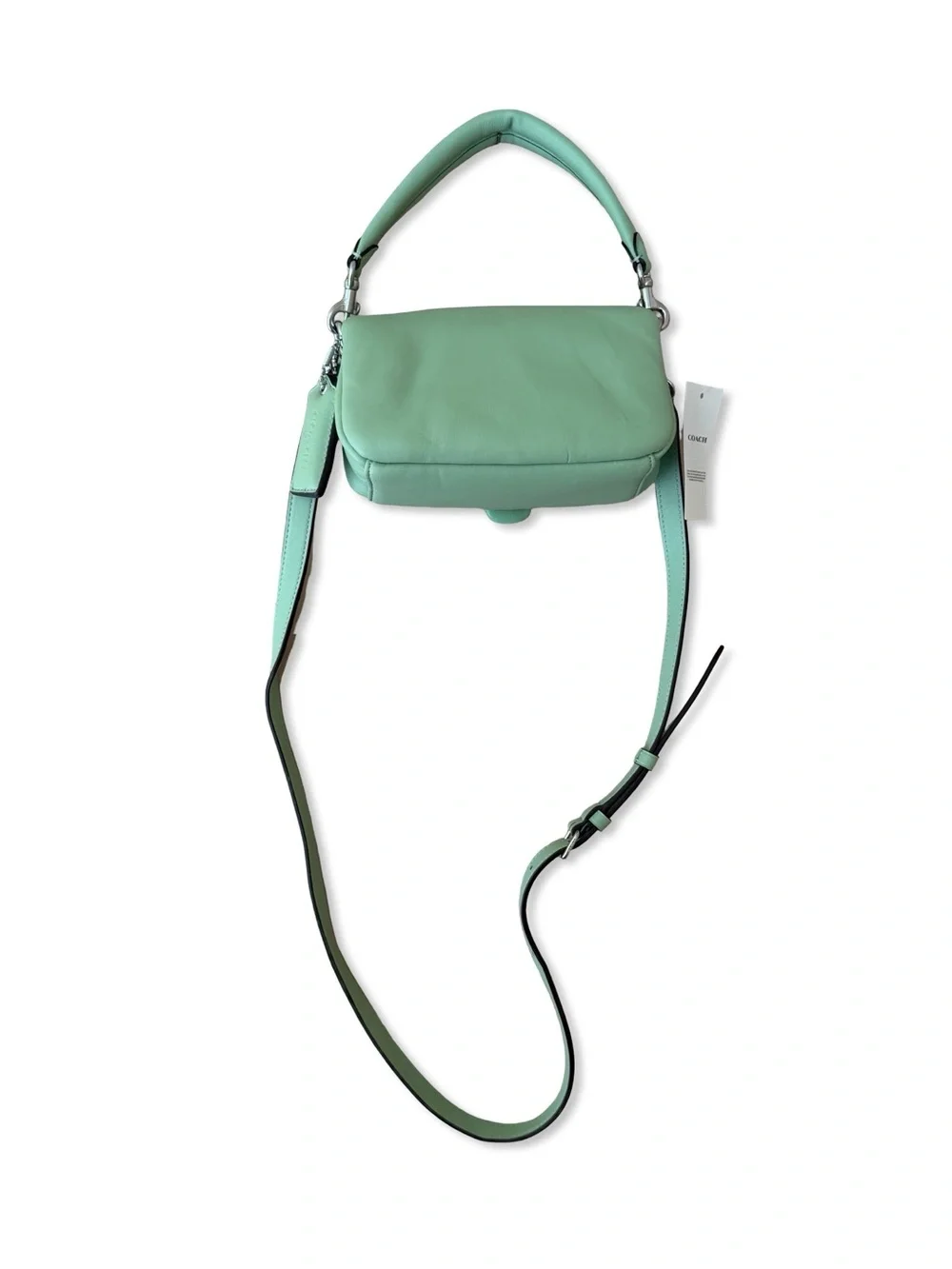 COACH pillow tabby bag 18 pistachio green Light Green purse $395 BRAND NEW